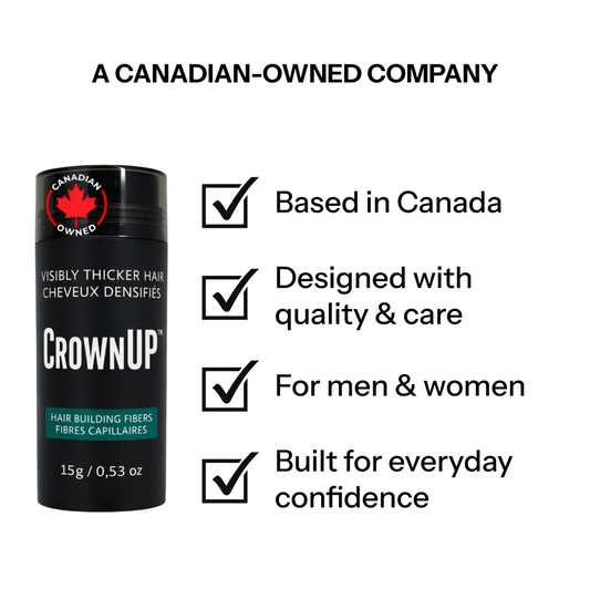 CrownUP Hair Building Fibers (Gray 15g) Keratin Hair Thickener